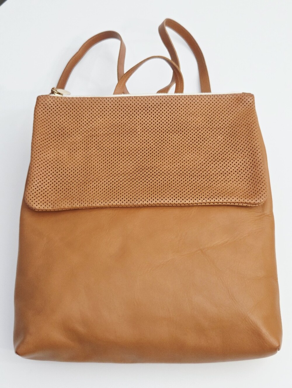 CLARE V AGNES BACKPACK BAG - CUOIO LEATHER